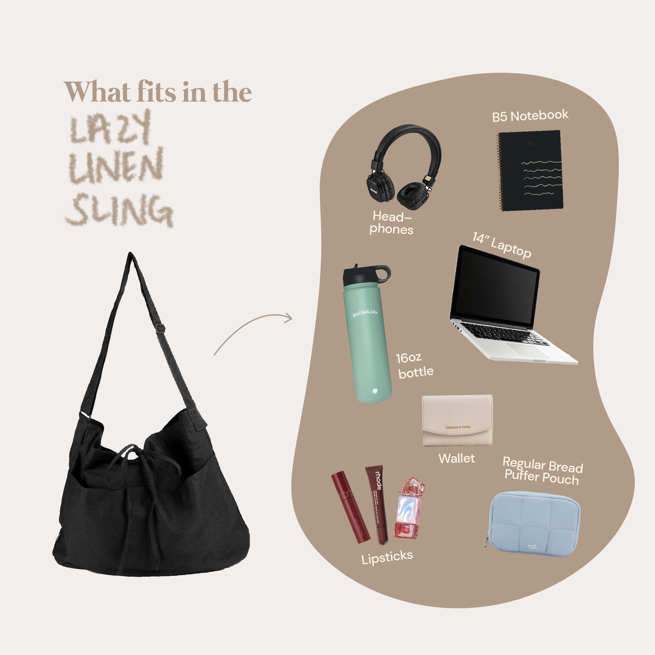 Lazy Linen Sling (Cream)