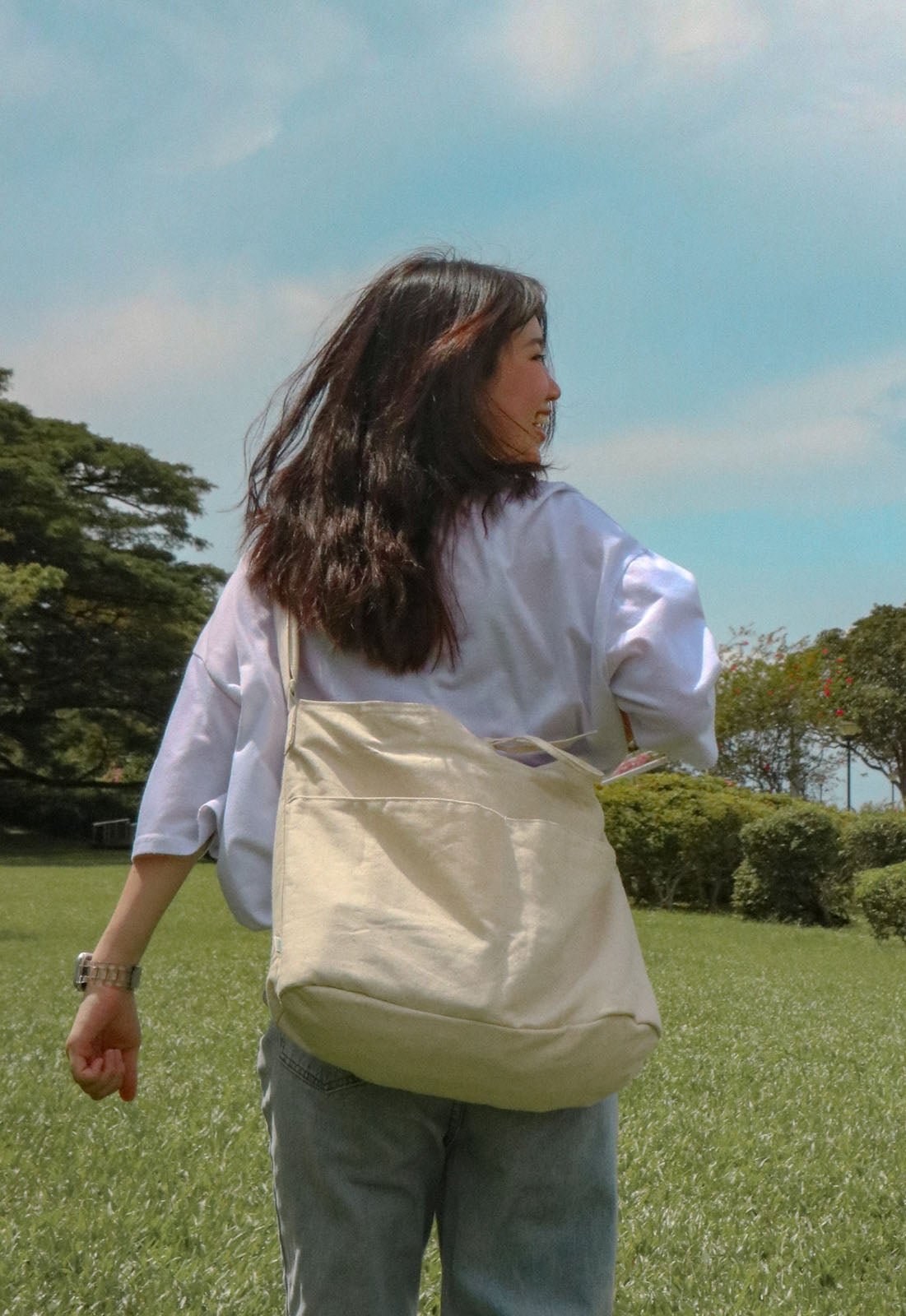 Lazy Linen Sling (Cream)