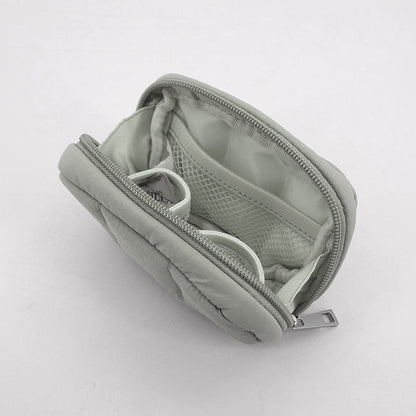 Small Bread Puffer Pouch (Charcoal)