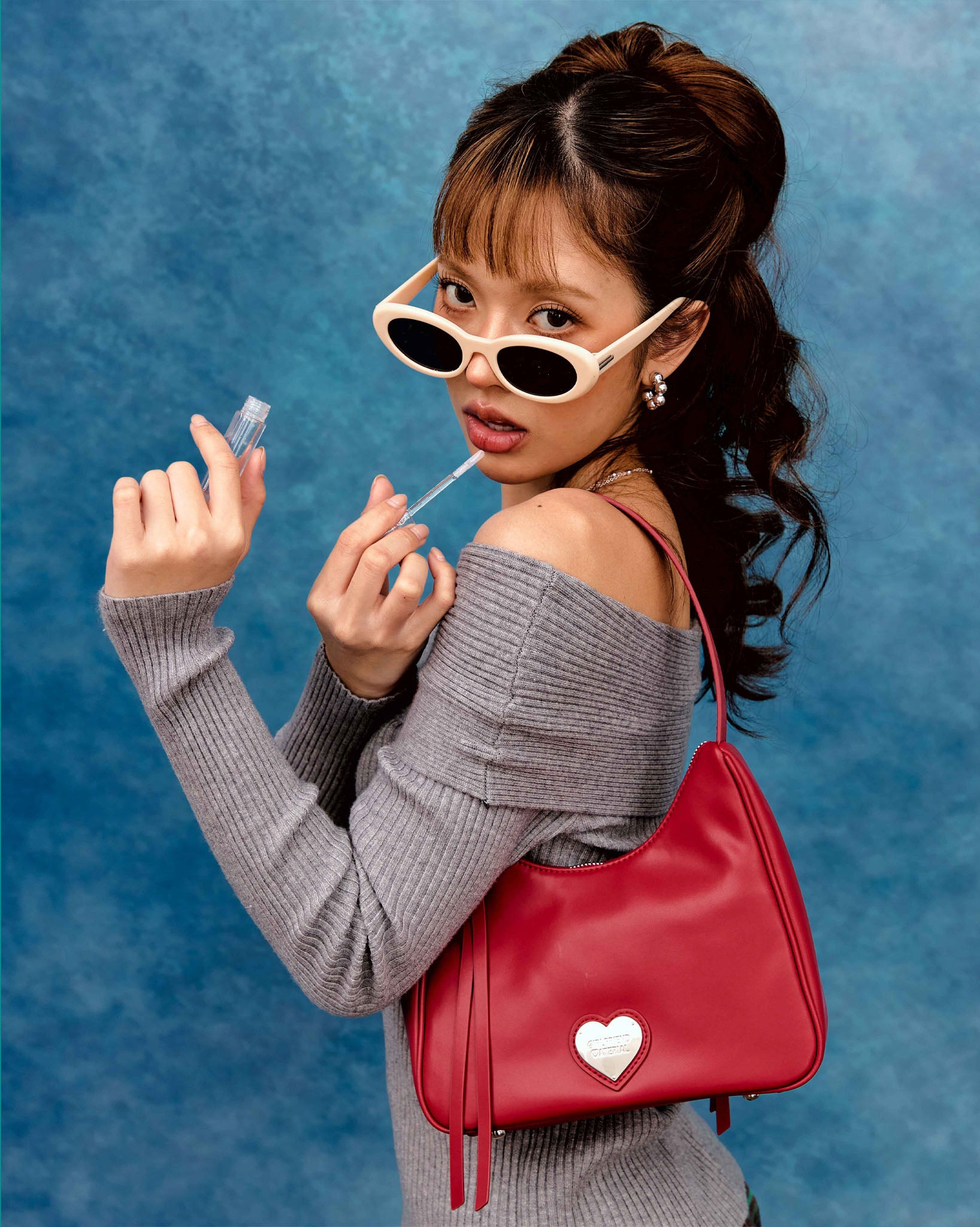 Girlfriend Hobo Bag (Smooth Cherry)