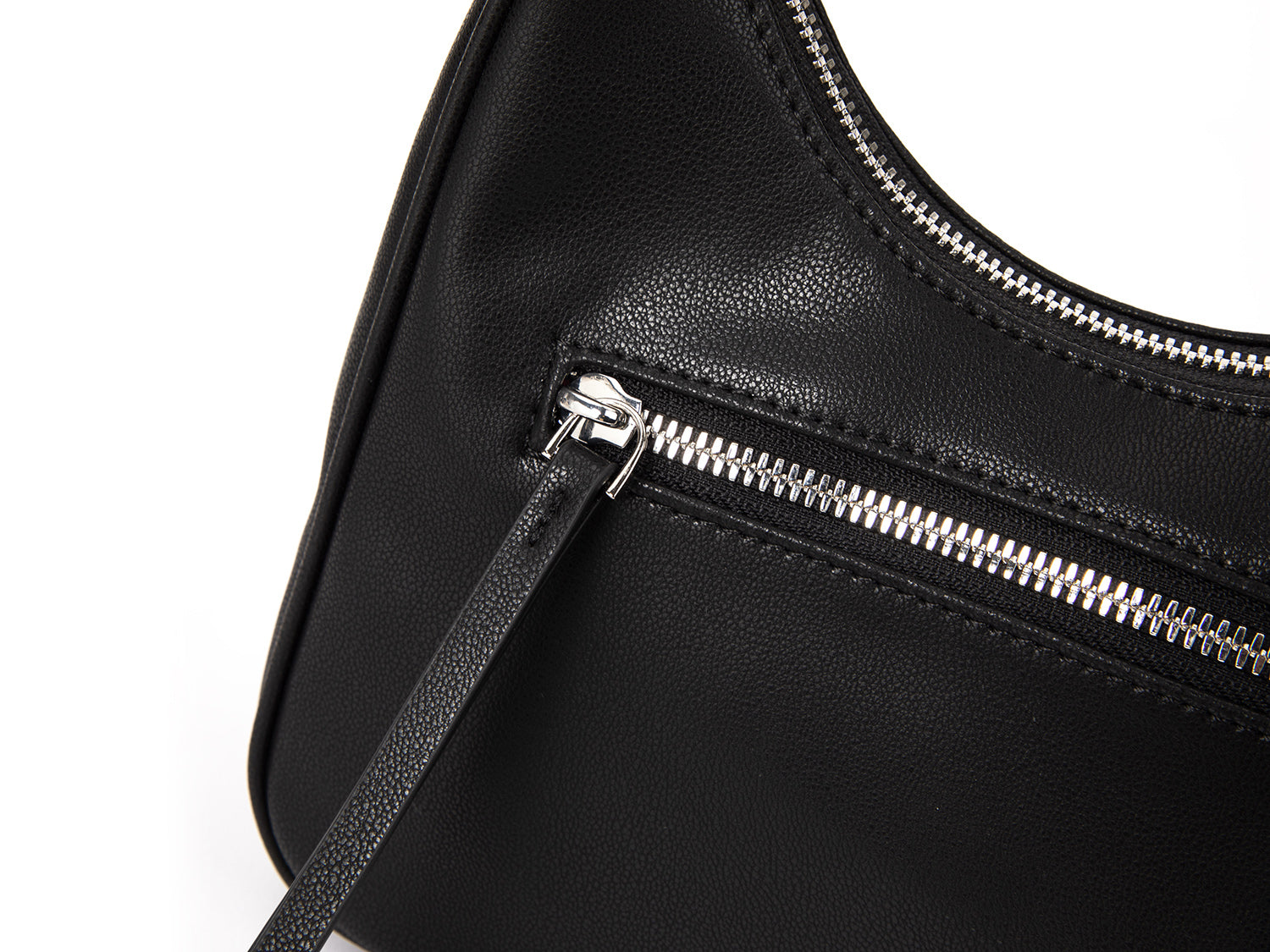 Girlfriend Hobo Bag (Pebbled Black)