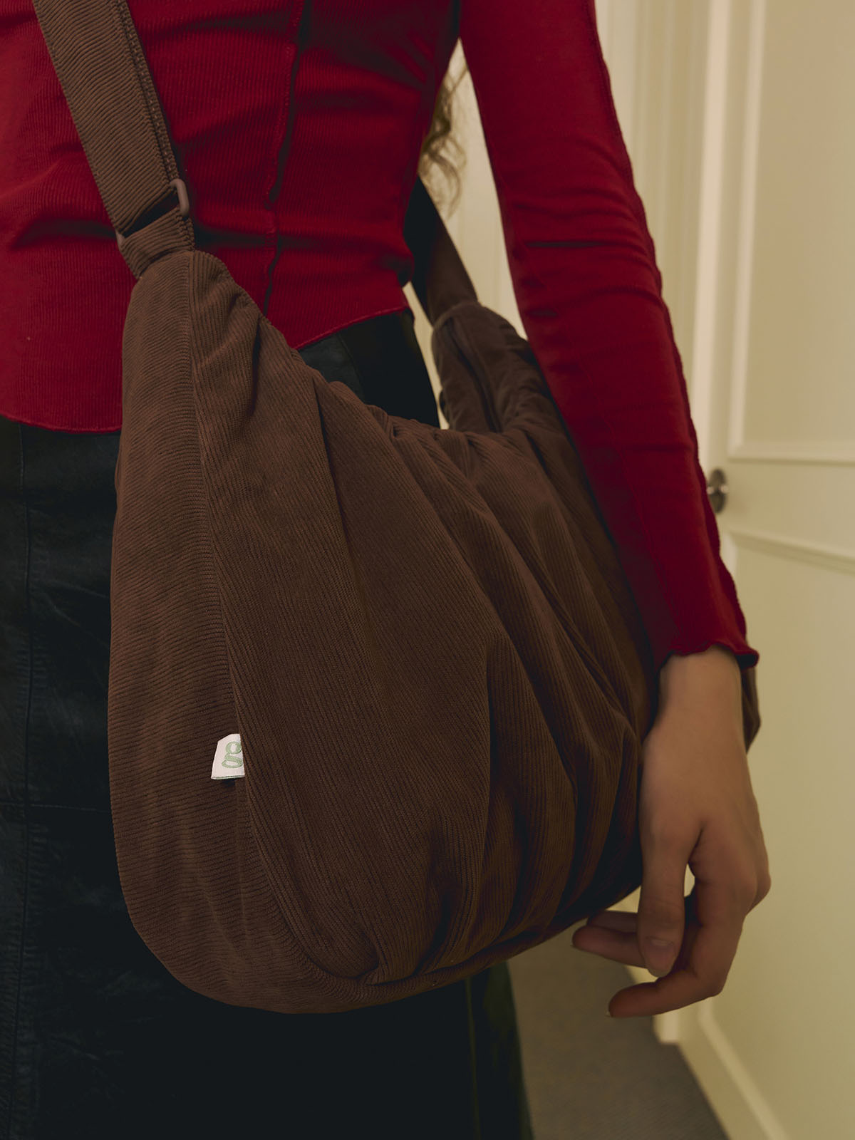 Large Croissant Sling (Corduroy Espresso)