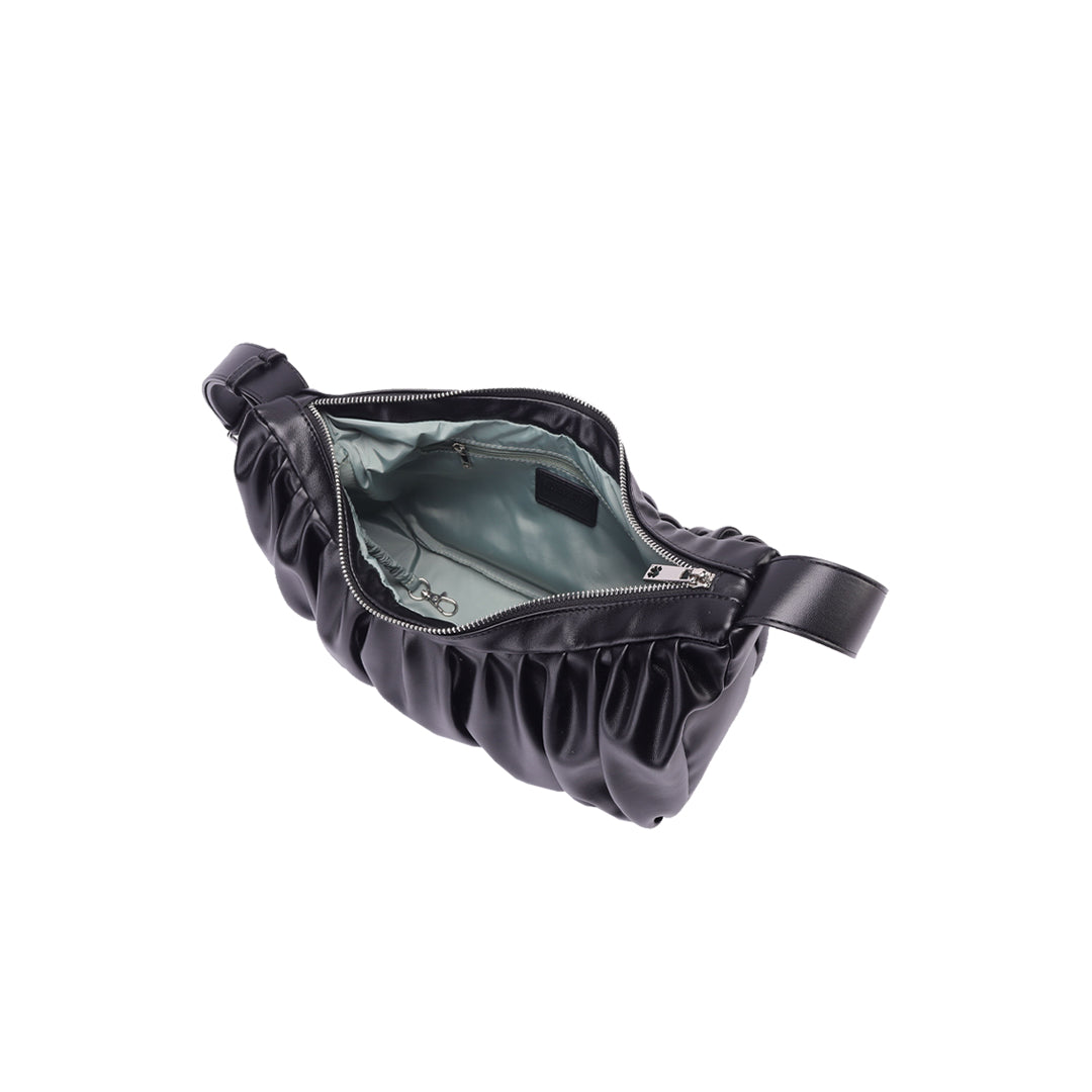 Leather Croissant Sling (Black)