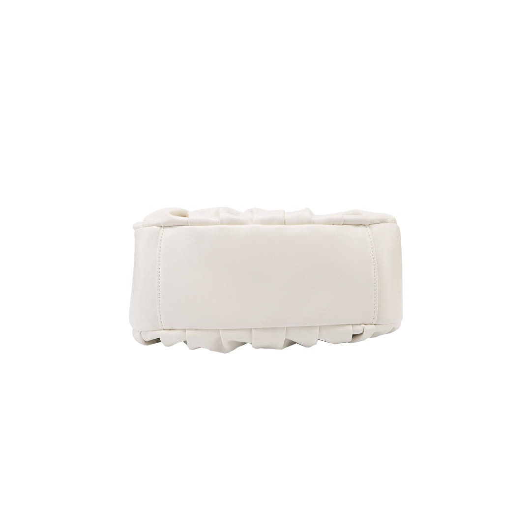 Leather Croissant Sling (Cream)