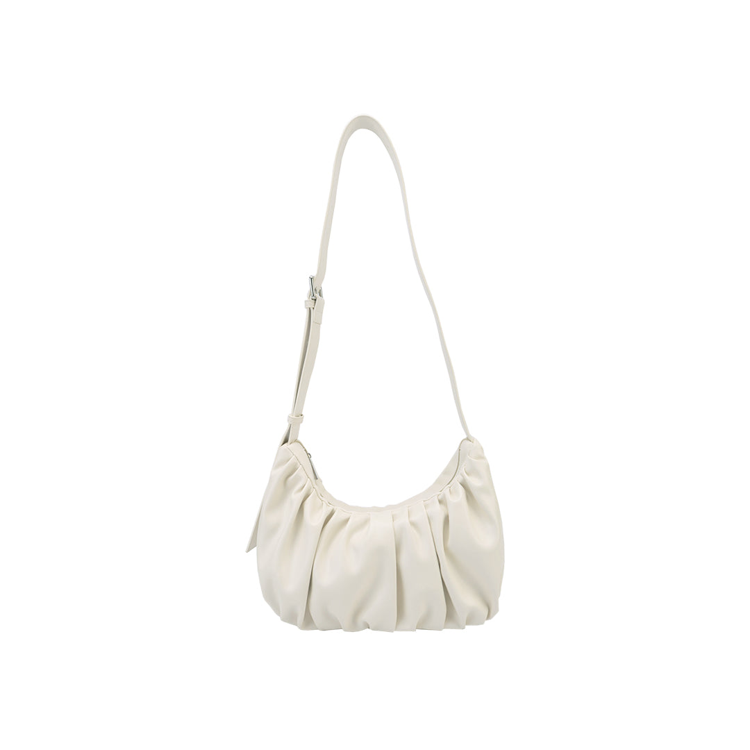 Leather Croissant Sling (Cream)