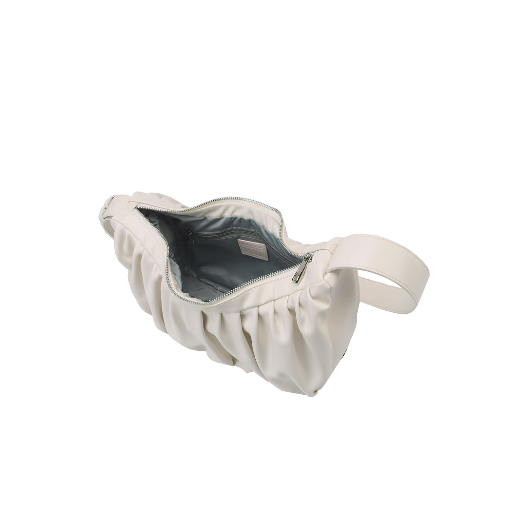 Leather Croissant Sling (Cream)