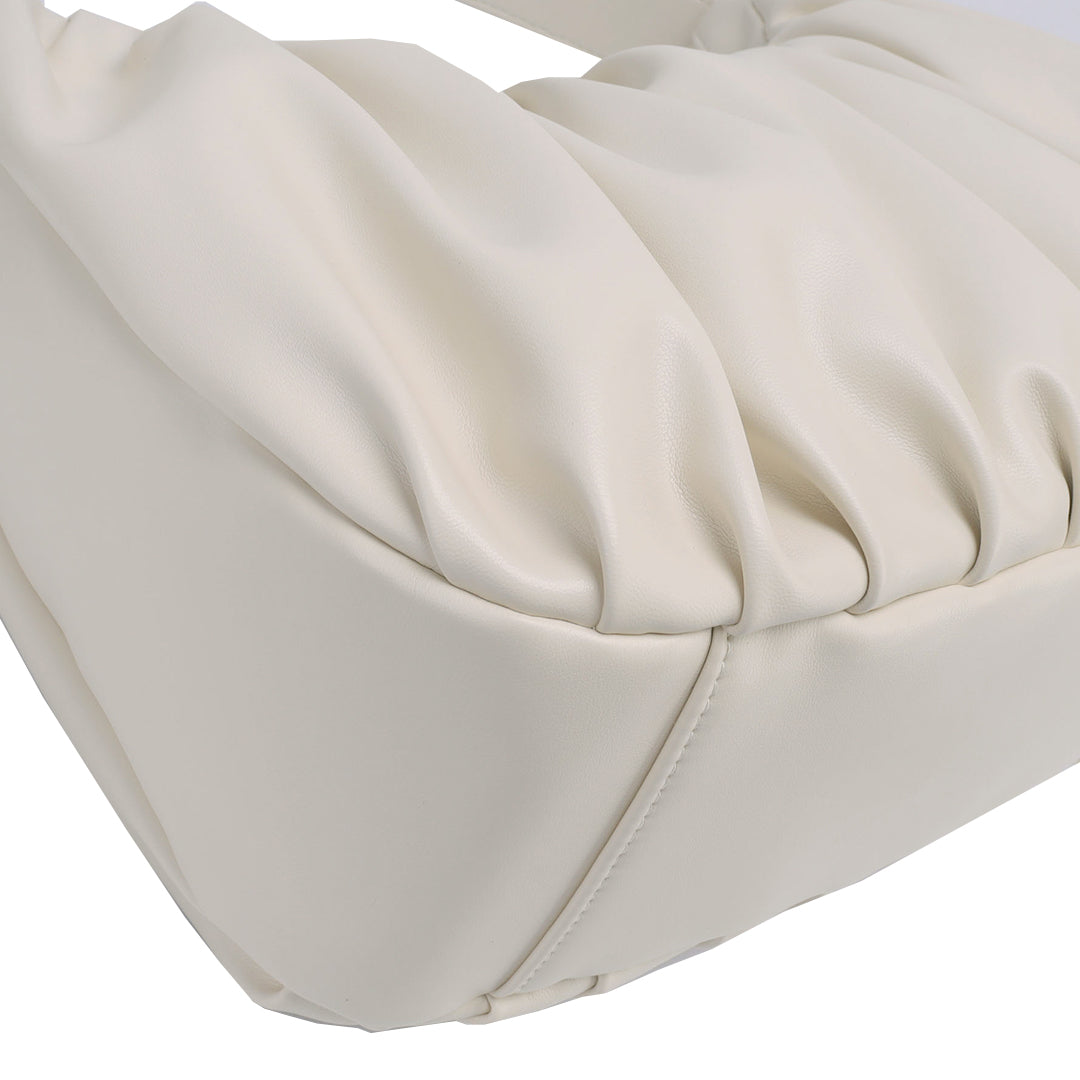Leather Croissant Sling (Cream)
