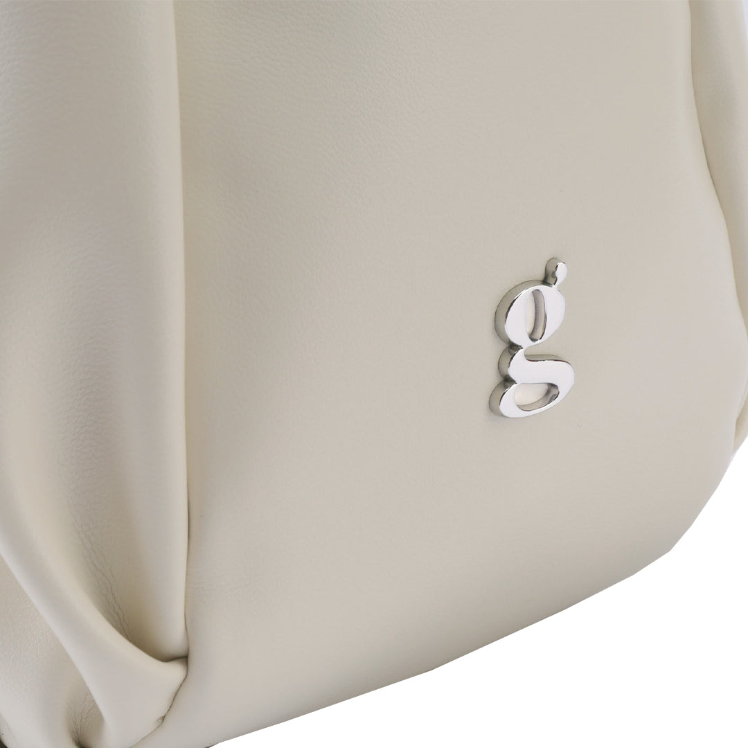 Leather Croissant Sling (Cream)