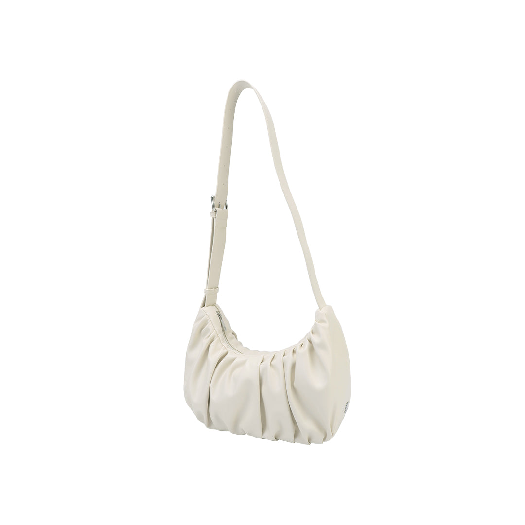 Leather Croissant Sling (Cream)