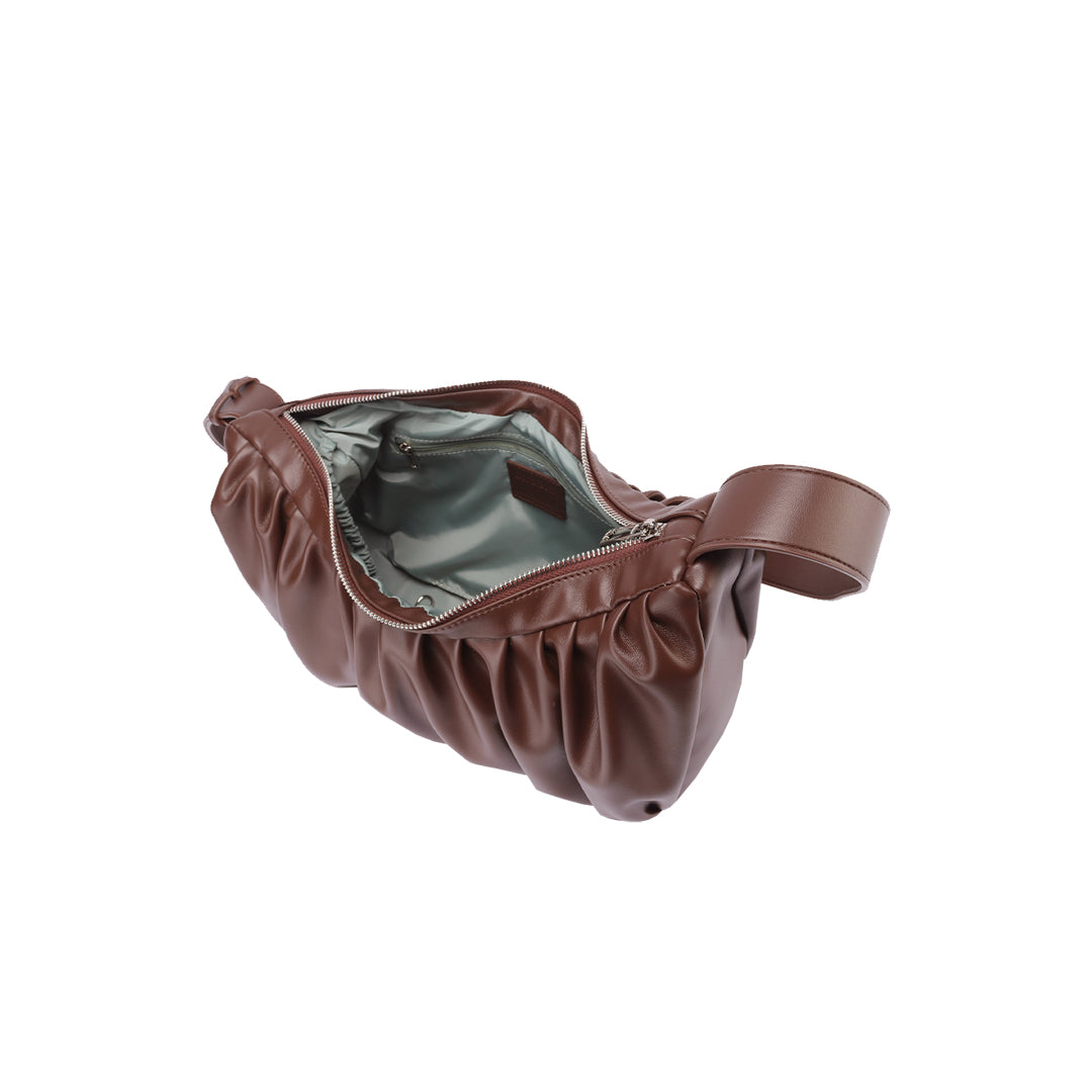 Leather Croissant Sling (Espresso)