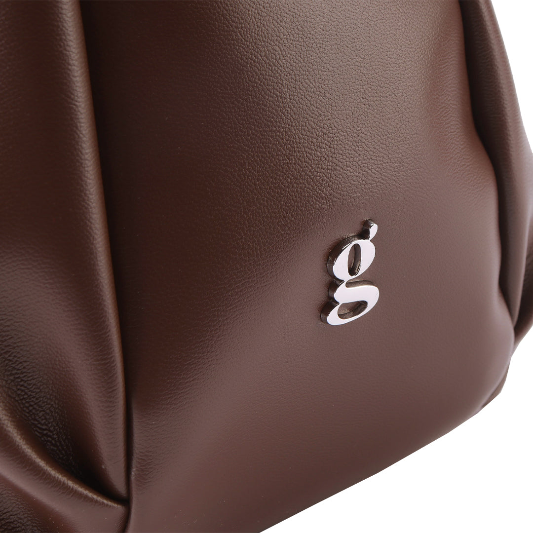 Leather Croissant Sling (Espresso)