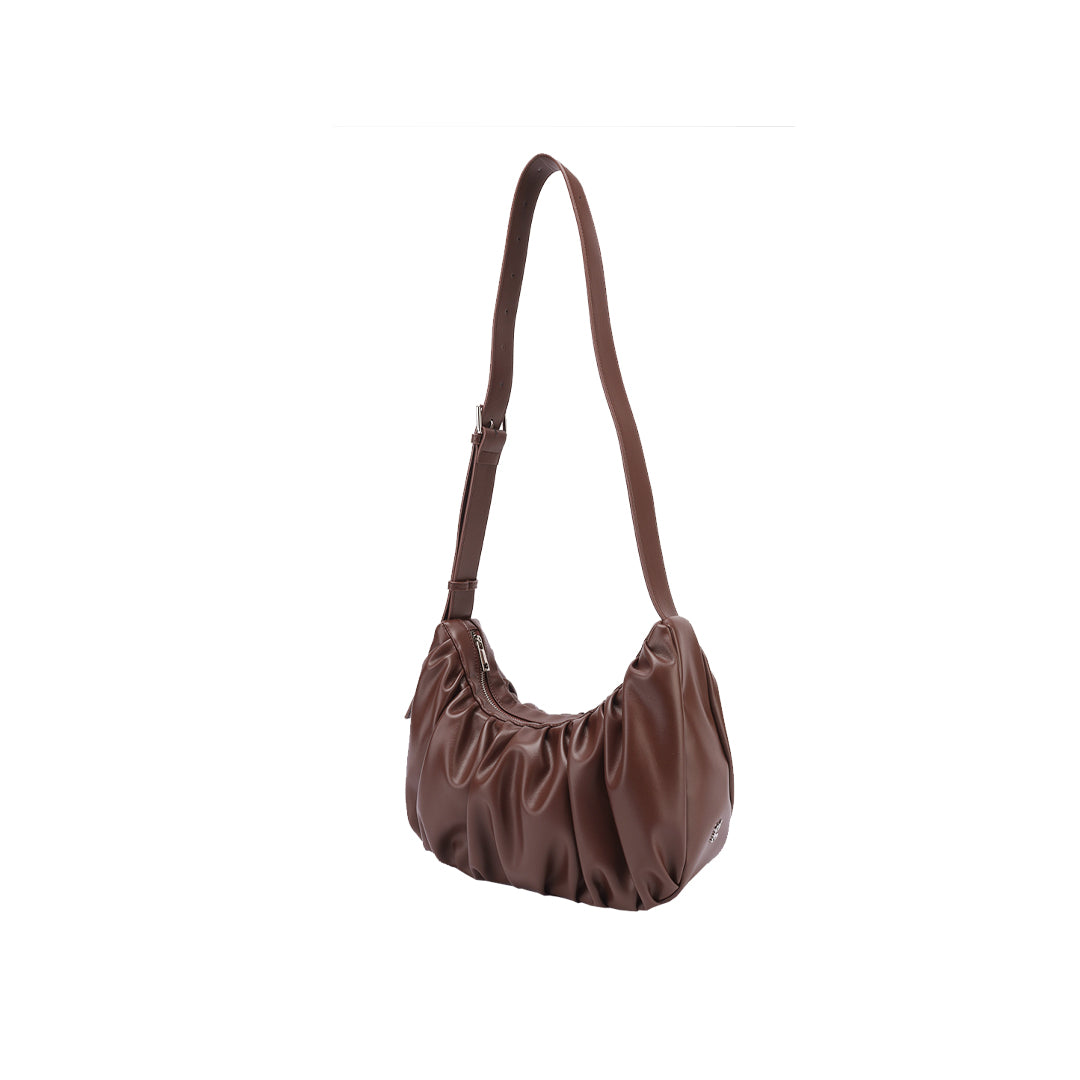 Leather Croissant Sling (Espresso)