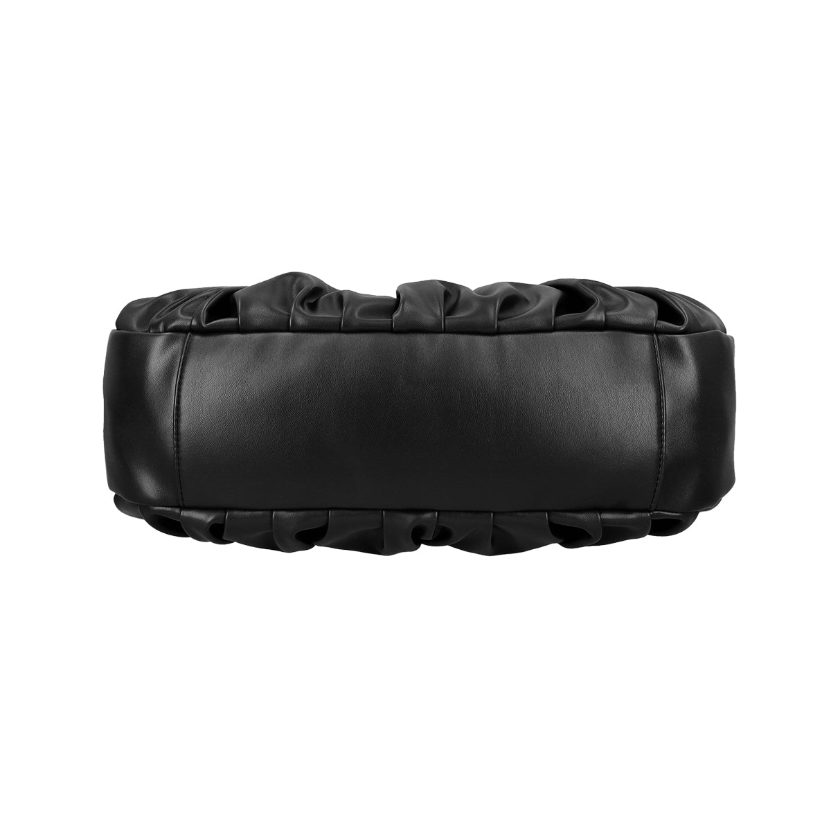 Leather Croissant Carryall (Black)