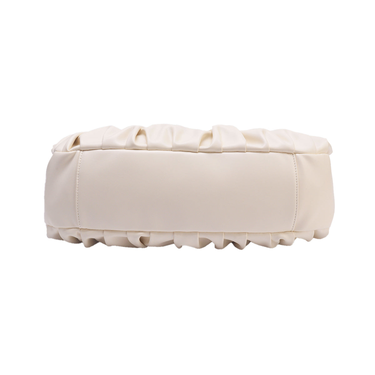 Leather Croissant Carryall (Cream)