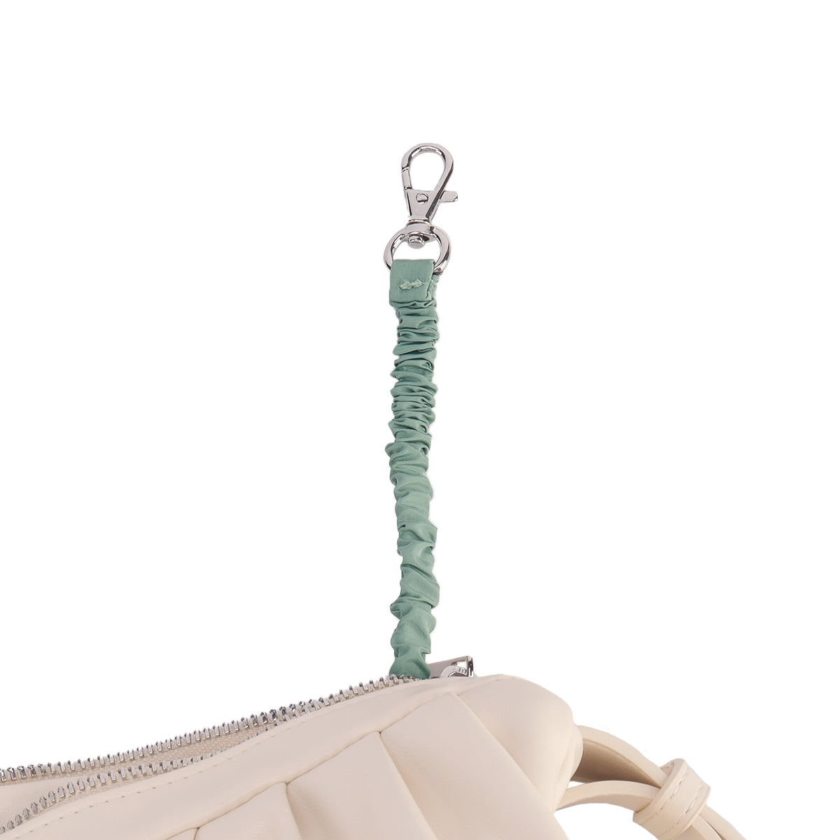 Leather Croissant Carryall (Cream)