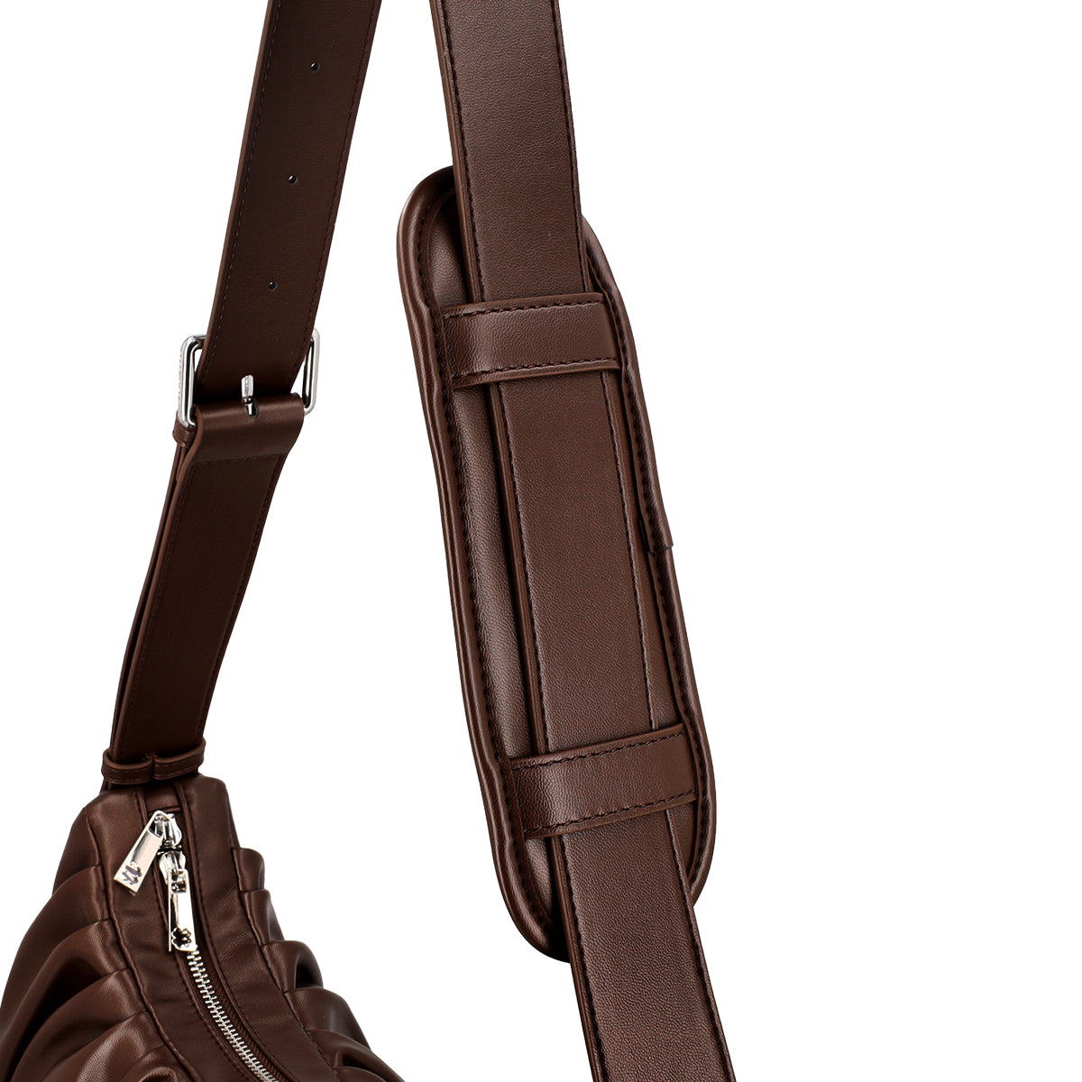 Leather Croissant Carryall (Espresso)