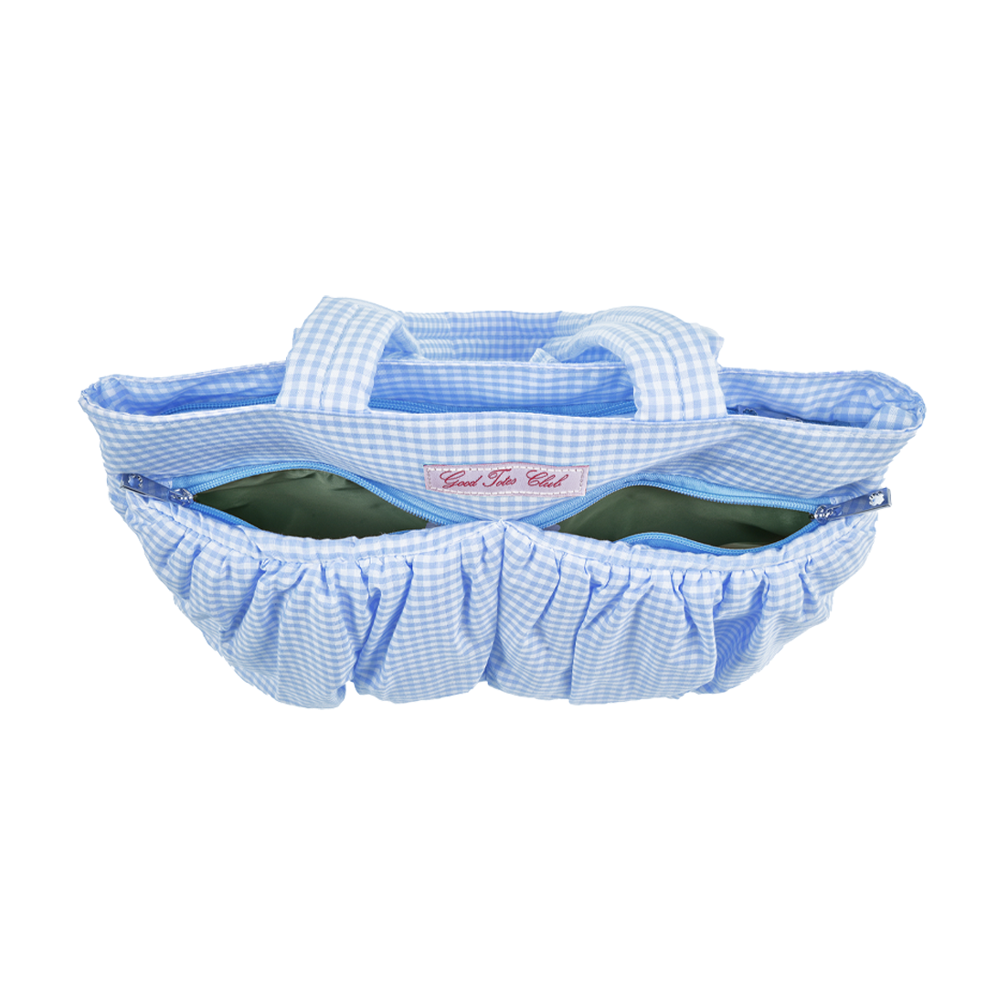 Mini Soufflé Tote (Blue Gingham)