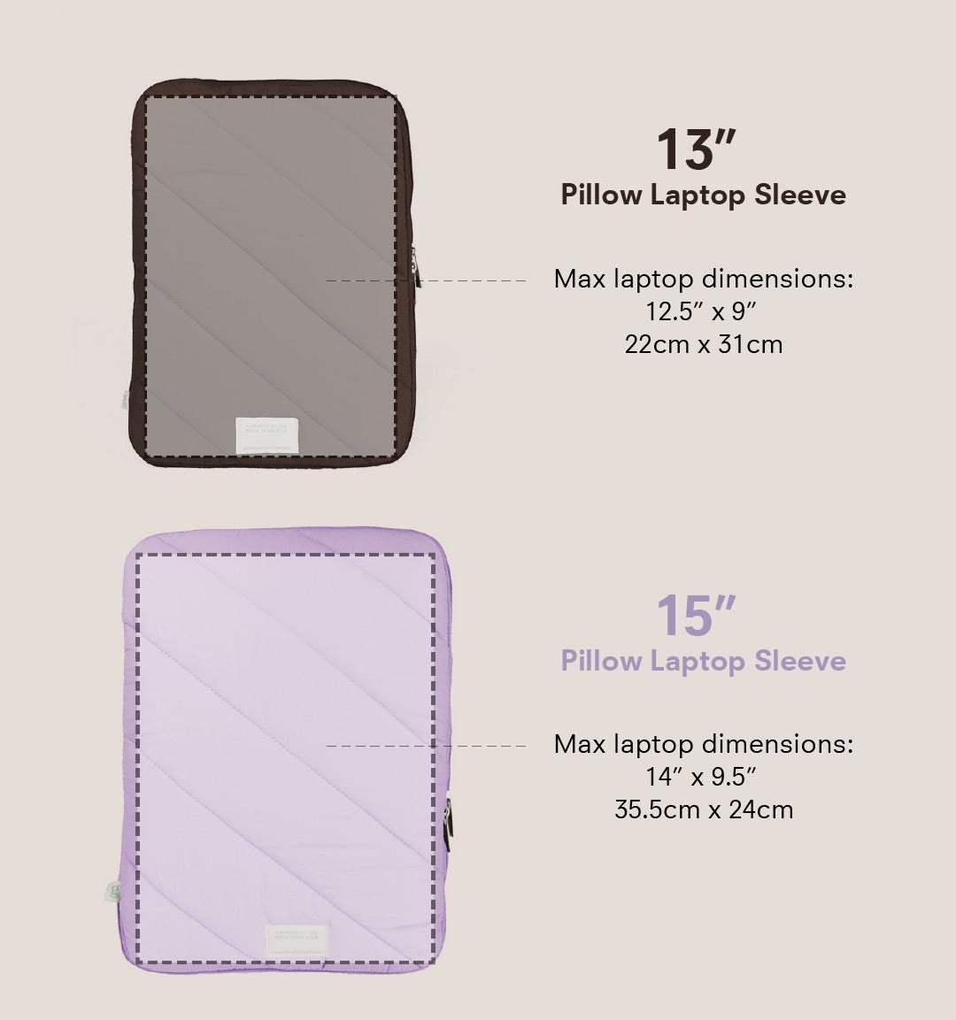 Pillow Laptop Sleeve (Earl Grey)