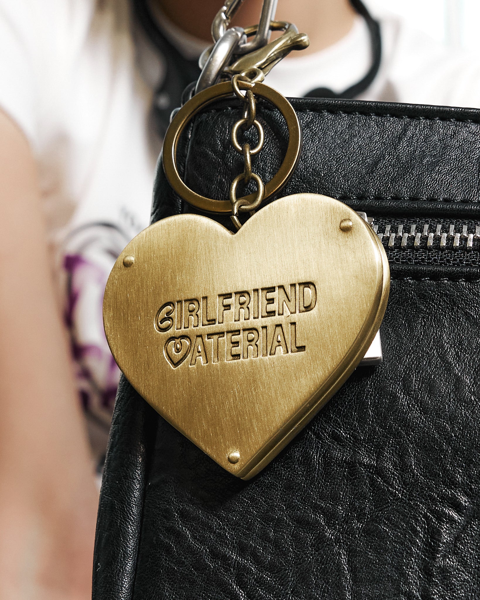 Pocket Mirror Bag Charm (Gold)