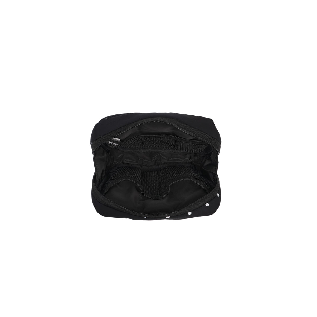 Jumbo Bread Puffer Pouch (Black Polka Dot)