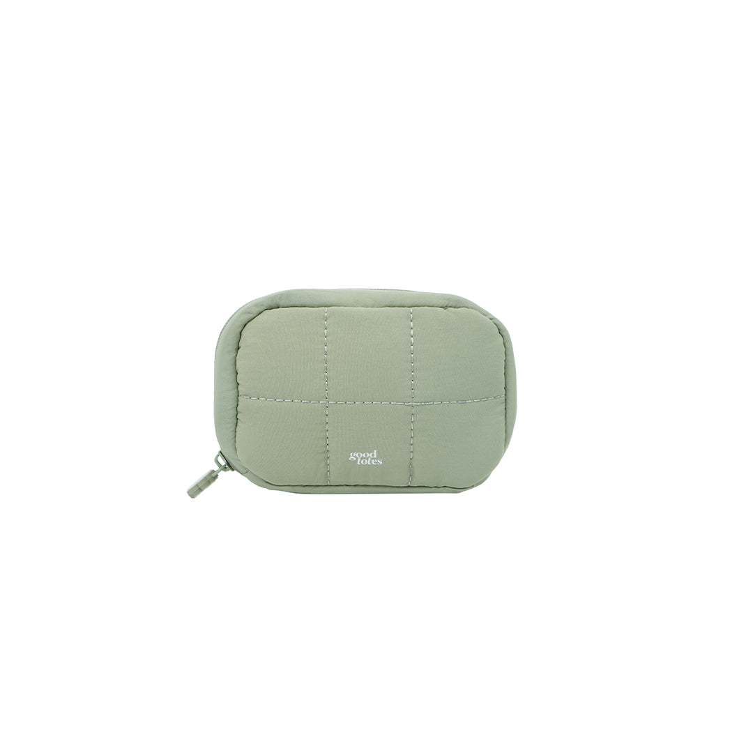 Small Bread Puffer Pouch (Sage)