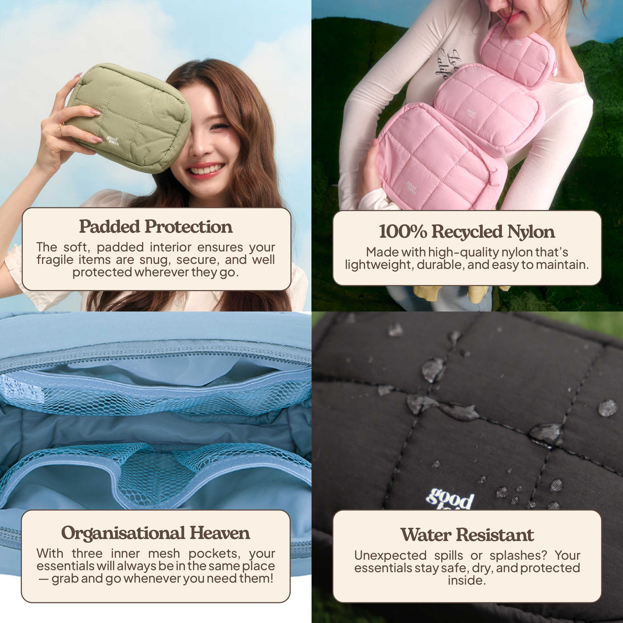 Regular Bread Puffer Pouch (Sage)