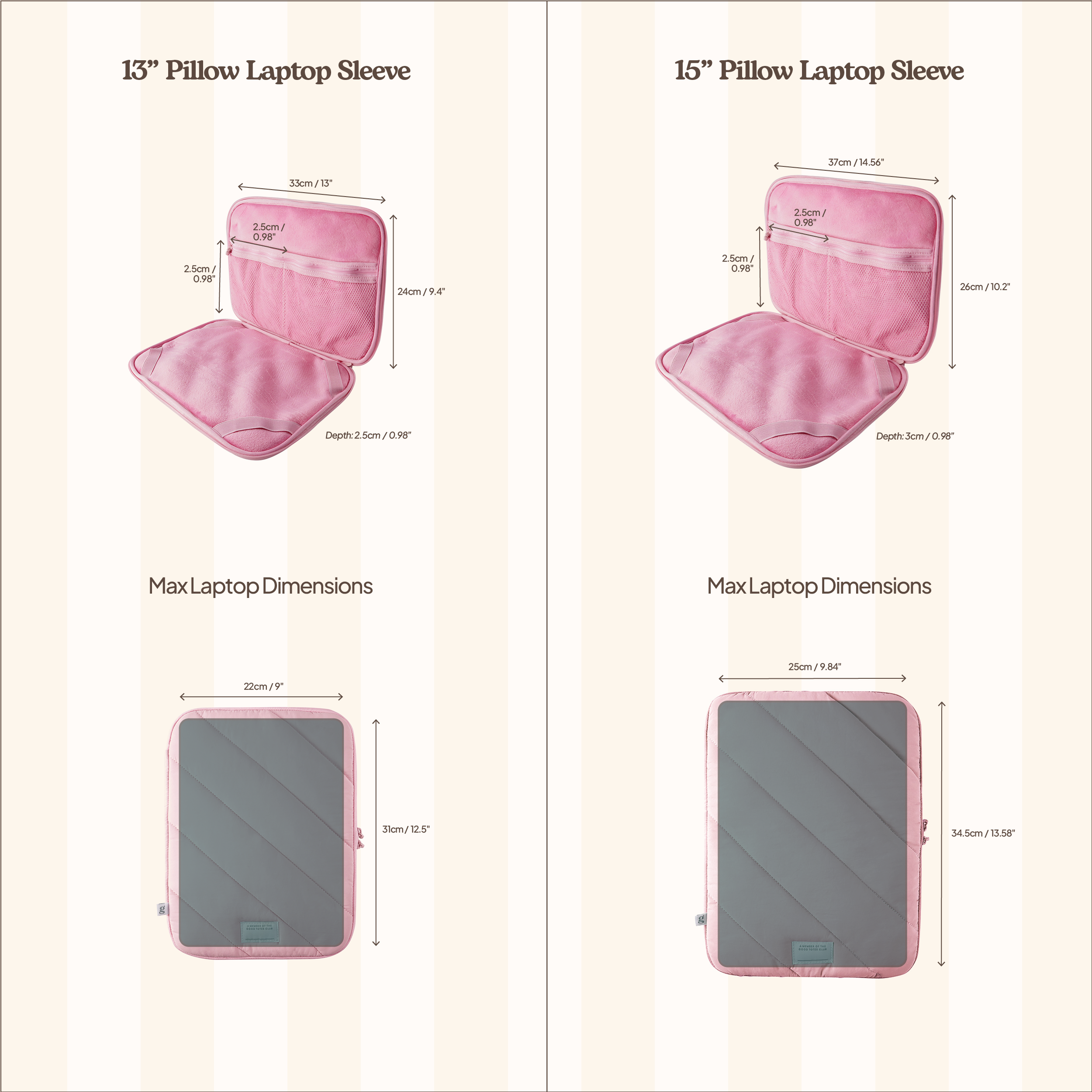 Pillow Laptop Sleeve (Sesame)