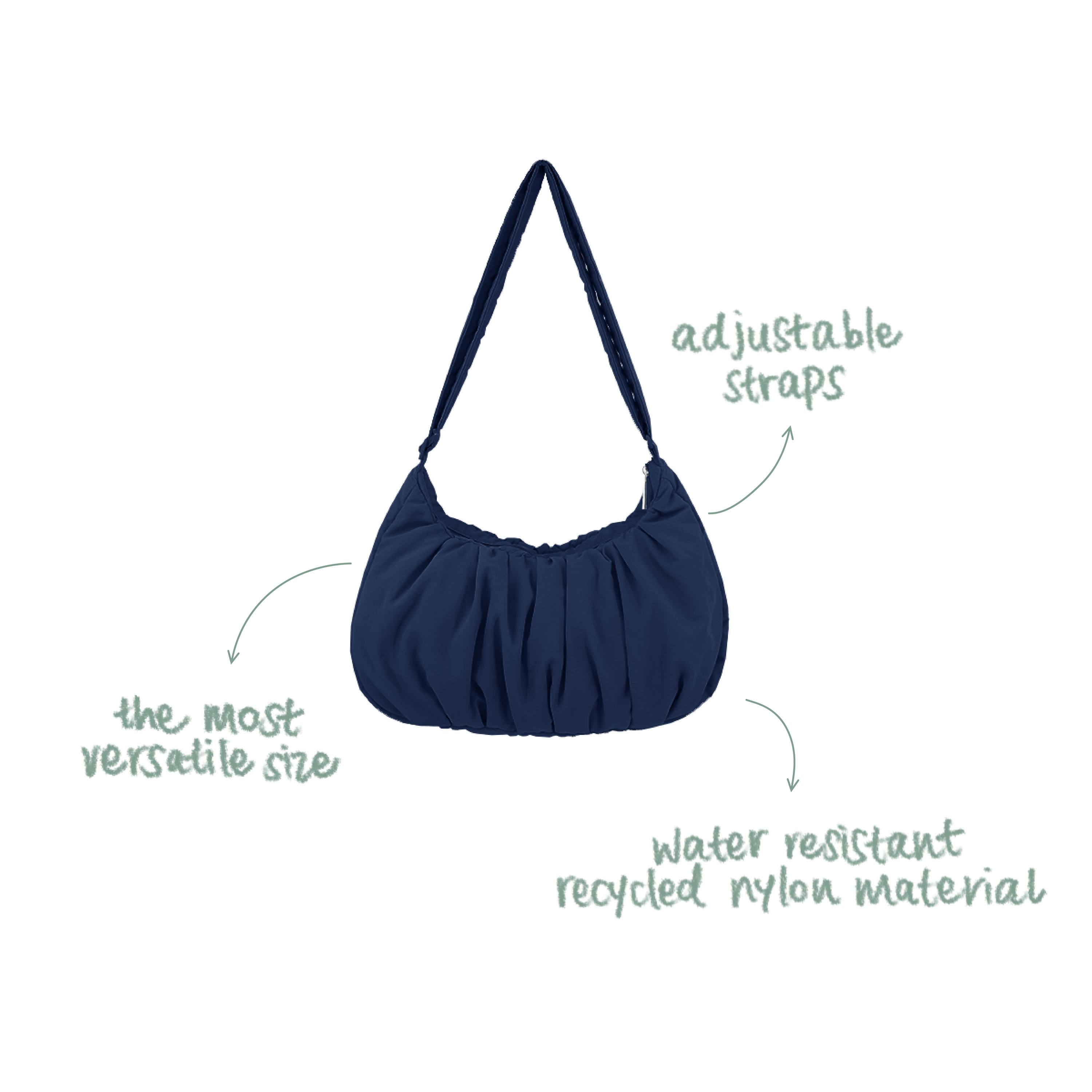 Small Croissant Sling (Navy)