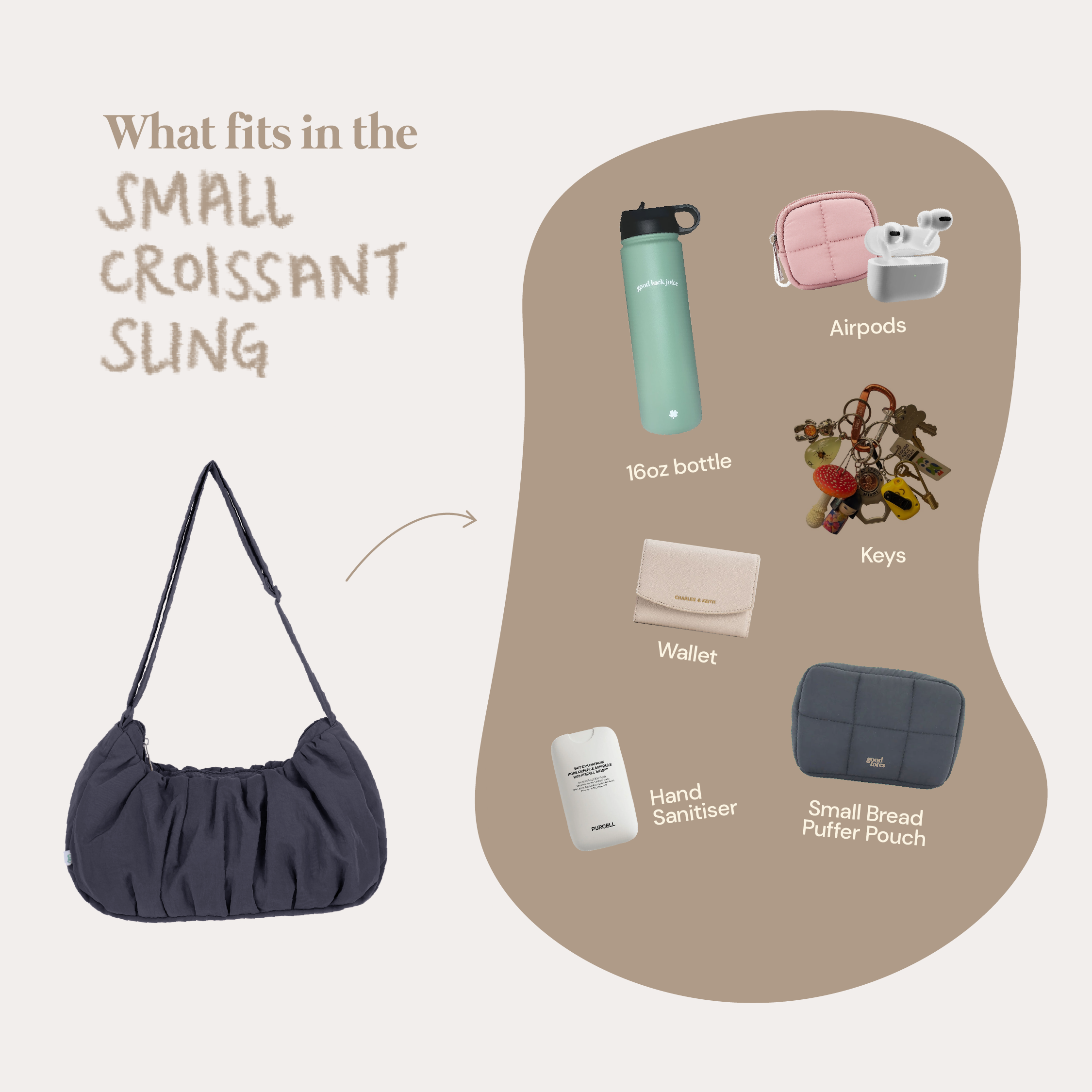 Small Croissant Sling (Glazed Matcha)