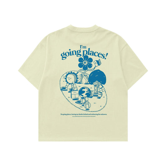 Going Places Tee - Pale Yellow