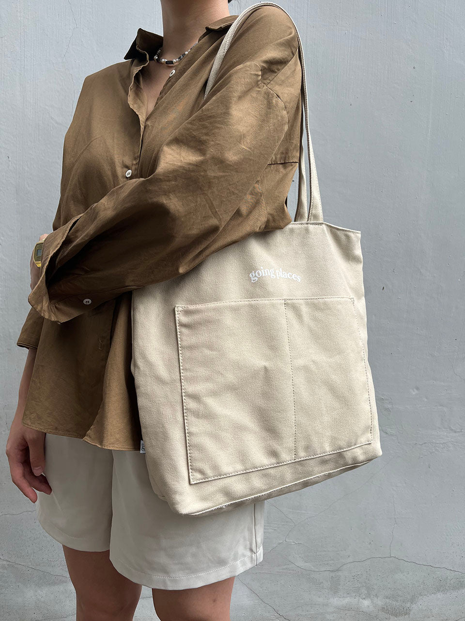 Going Places Tote (Canvas Oat)